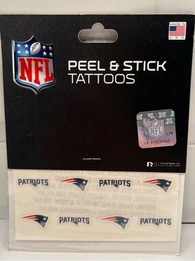 NFL Peel & Stick Tattoos - Patriots Red White & Blue